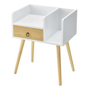 Comodino Gibbston con Cassetto e 2 Scomparti Aperti 64x50x36 cm [en.casa]