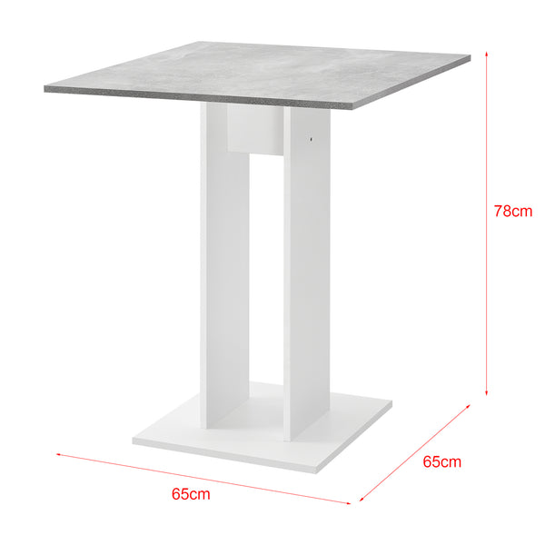 Tavolo Quadrato Lindesnes da Cucina Pranzo Bar 65 x 65 x 78 cm [en.casa]
