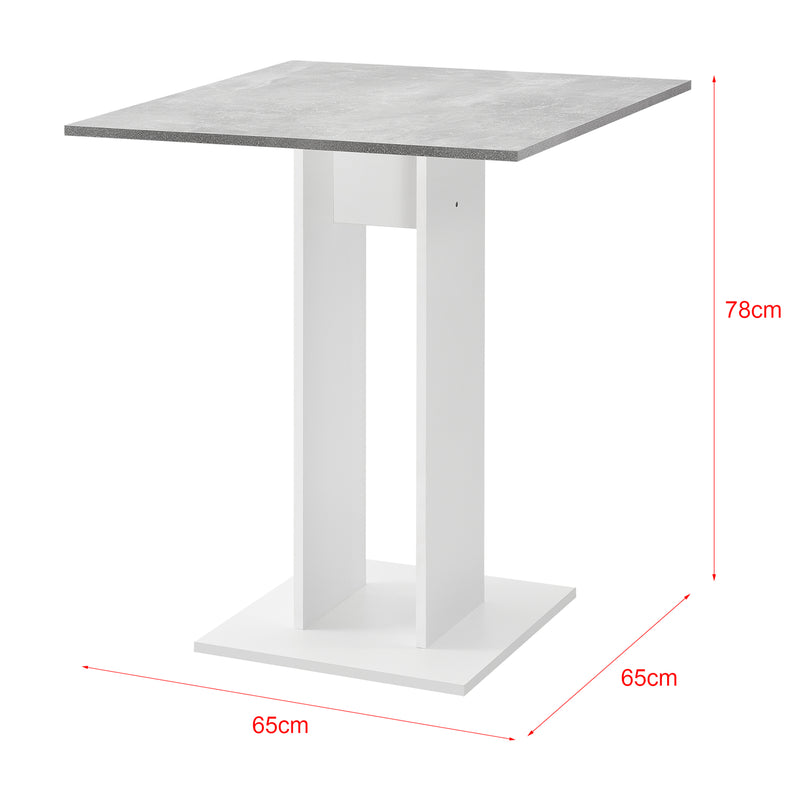 Schizzo in scala Tavolo Quadrato Lindesnes da Cucina Pranzo Bar 65 x 65 x 78 cm [en.casa]