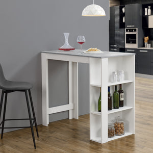Banco bar Danderyd 120x60x106 cm con 3 ripiani [en.casa]