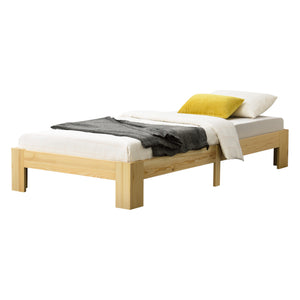Struttura Letto in Legno di Pino 90/100/120/140/160/180 x 200 cm con Rete a Doghe Letto Singolo / Francese / Matrimoniale in Design Minimal - Vari Colori