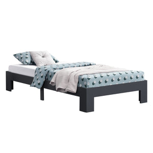 Struttura Letto in Legno di Pino 90/100/120/140/160/180 x 200 cm con Rete a Doghe Letto Singolo / Francese / Matrimoniale in Design Minimal - Vari Colori