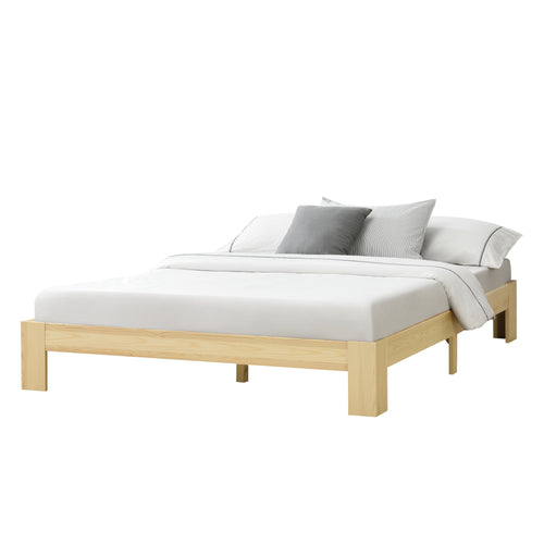 Struttura Letto in Legno di Pino 90/100/120/140/160/180 x 200 cm con Rete a Doghe Letto Singolo / Francese / Matrimoniale in Design Minimal - Vari Colori