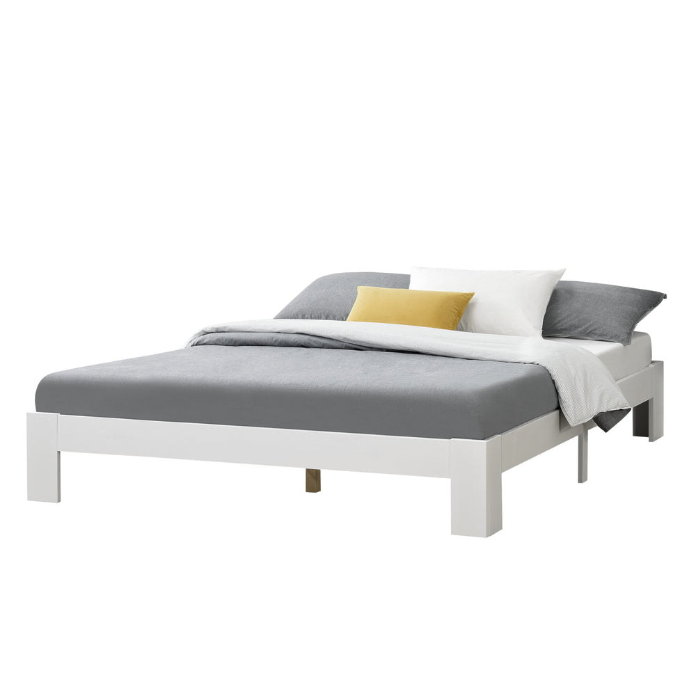 Struttura Letto in Legno di Pino 90/100/120/140/160/180 x 200 cm con Rete a Doghe Letto Singolo / Francese / Matrimoniale in Design Minimal - Vari Colori