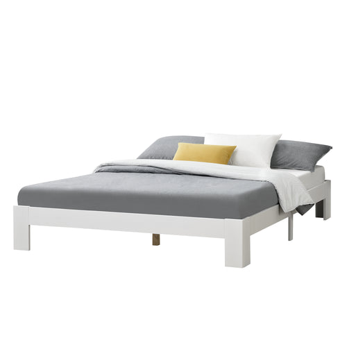 Struttura Letto in Legno di Pino 90/100/120/140/160/180 x 200 cm con Rete a Doghe Letto Singolo / Francese / Matrimoniale in Design Minimal - Vari Colori