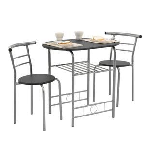 Gruppo da pranzo Yiltornio (Set, 3 pz) Nero/Argento [en.casa]