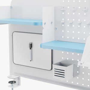 Organizer da scrivania da agganciare Sauda 114x68 cm acciaio [en.casa]