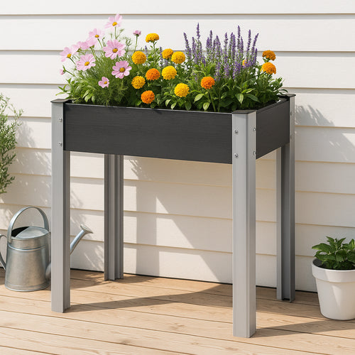 Letto rialzato Beverwijk grigio scuro in varie dimensioni [en.casa] - premiumXL