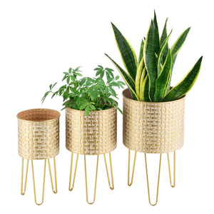 Portafiori Kalmthout set da 3 color ottone en.casa - premiumXL