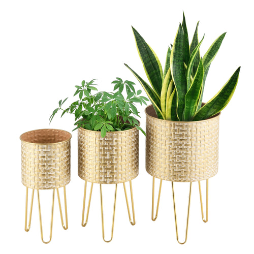 Portafiori Kalmthout set da 3 color ottone en.casa - premiumXL