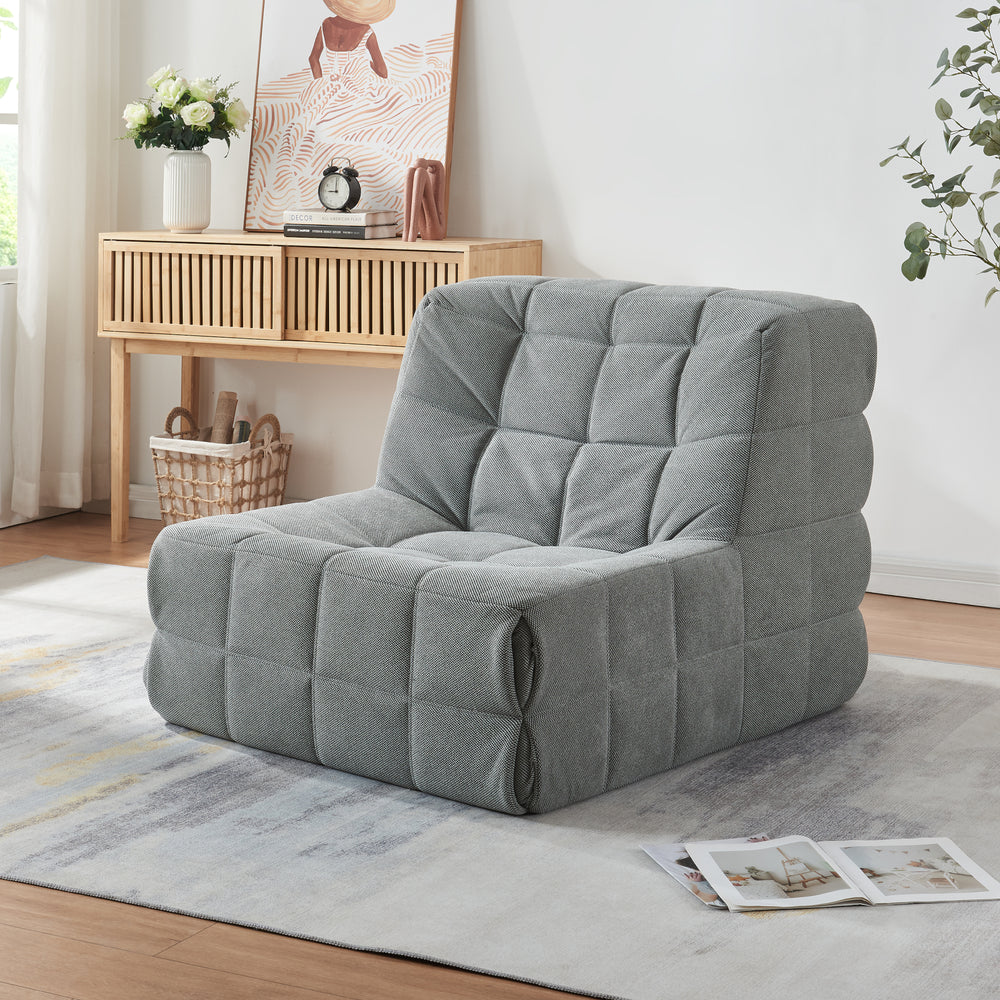 Poltrona Bassa Imbottita Koskyvn Senza Braccioli 75 x 90 x 100 cm [en.casa]