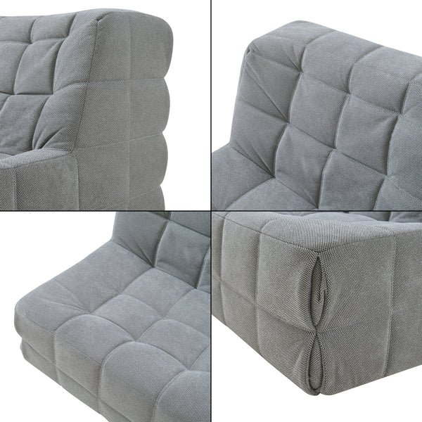 Poltrona Bassa Imbottita Koskyvn Senza Braccioli 75 x 90 x 100 cm [en.casa]