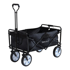 Carrello di Trasporto a Mano Stenlille Vagone Pieghevole da Spiaggia - Nero pro.tec