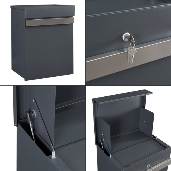 Cassetta Postale Sønderborg per Pacchi Posta Box da Muro 58 x 44 x 35 cm Antracite - Vari Modelli [en.casa]