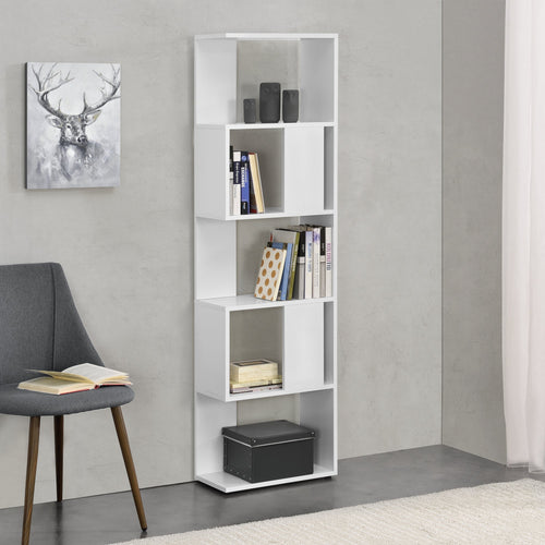 Libreria Aneby 159x45x24cm con 5 ripiani diverse colorazioni [en.casa]