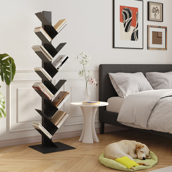 Libreria Eksjö a Forma di Albero Scaffale da Terra [en.casa]