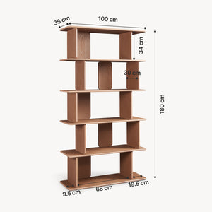 Libreria Gäljami con Ripiani Aperti [en.casa]
