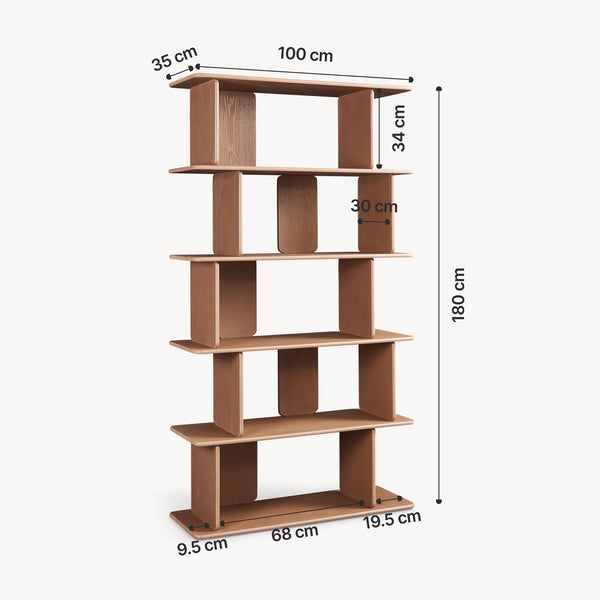 Libreria Gäljami con Ripiani Aperti [en.casa]