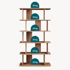 Libreria Gäljami con Ripiani Aperti [en.casa]