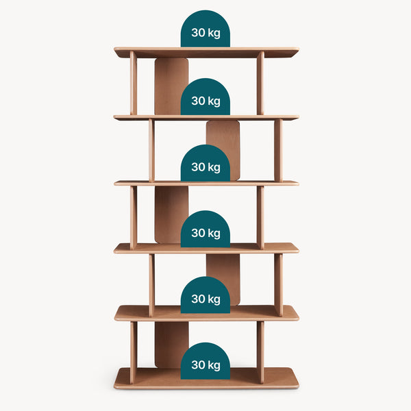 Libreria Gäljami con Ripiani Aperti [en.casa]