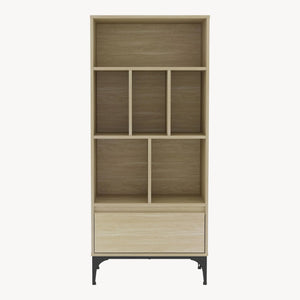 Libreria Kistiandi con 6 Vani Aperti e Cassetto 137 x 60 x 35 cm [en.casa]