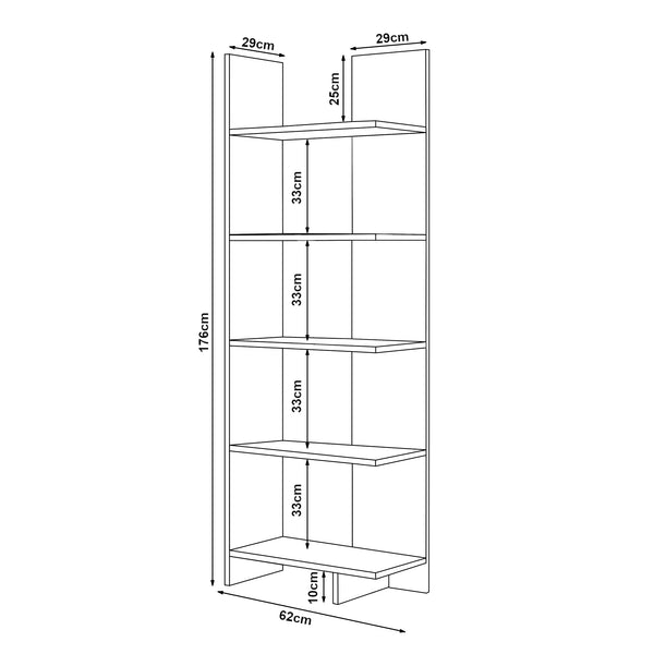 Libreria Vireftere 176x62x29 cm [en.casa]