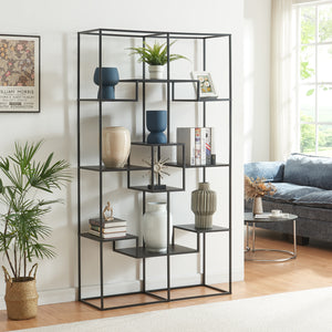 Scaffale Råde Metallo 180x100x35 cm Nero [en.casa] - premiumXL