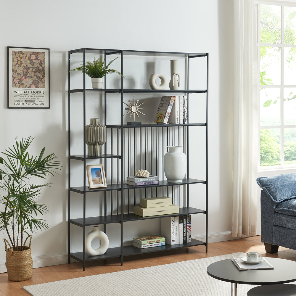 Scaffale da Terra Rælingen Libreria con Ripiani Aperti [en.casa] 