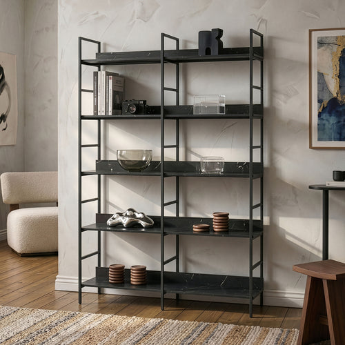 Libreria Noskik Scaffale da Terra con Ripiani 180 x 120 x 30 cm [en.casa]

