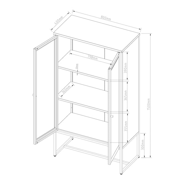Armadio da Stoccaggio Sund in Acciaio [en.casa] 