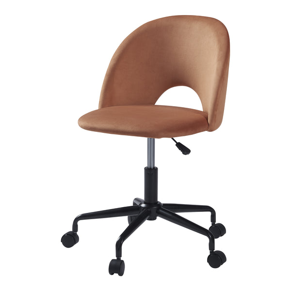 Sedia Girevole Kajaani da Scrivania Effetto Velluto - Vari Colori [en.casa] 
