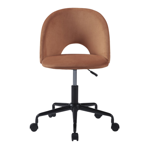 Sedia Girevole Kajaani da Scrivania Effetto Velluto - Vari Colori [en.casa] 