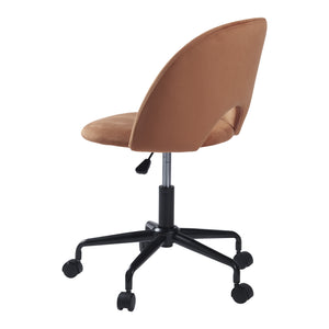 Sedia Girevole Kajaani da Scrivania Effetto Velluto - Vari Colori [en.casa] 