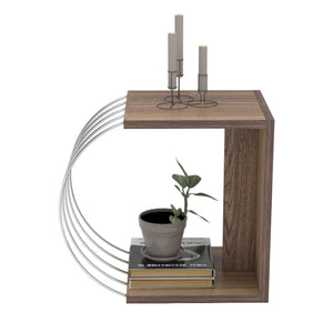 Tavolino Basso da Divano Tavolino Laterale a 2 Ripiani 46 x 30 x 42 cm Consolle da Divano Moderno - Vari Colori [en.casa]