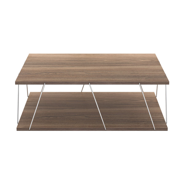 Tavolino da Salotto Tavolino Basso da Caffè 91 x 62 x 30 cm Tavolino Rettangolare con 2 Piani di Appoggio - Vari Colori [en.casa]