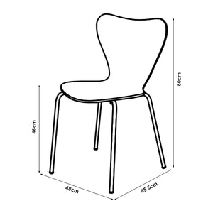 Set di 4 Sedie da Sala Essunga Impilabili [en.casa] 