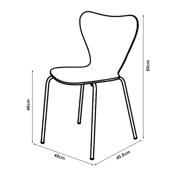 Set di 4 Sedie da Sala Essunga Impilabili [en.casa] 