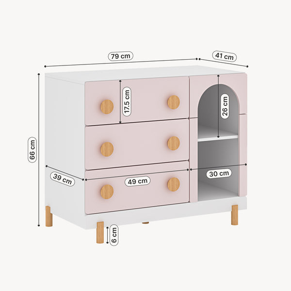 Cassettiera per bambini Vaarentaa [en.casa]