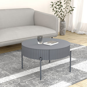 Tavolino da Caffè Rill con Cassetto 36 x Ø60 cm - Vari Colori [en.casa]