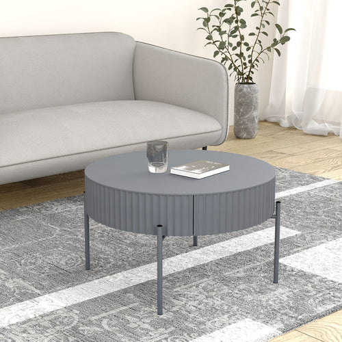 Tavolino da Caffè Rill con Cassetto 36 x Ø60 cm - Vari Colori [en.casa]