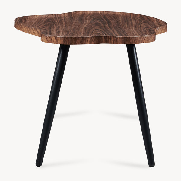 Tavolino da Caffè Trestaneng con Piano Sagomato 100x60x47 cm - Effetto Noce [en.casa] 