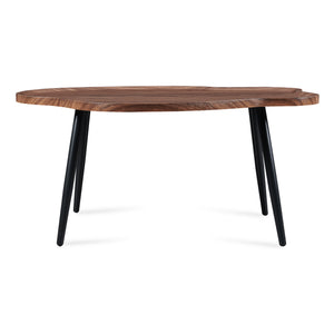 Tavolino da Caffè Trestaneng con Piano Sagomato 100x60x47 cm - Effetto Noce [en.casa] 