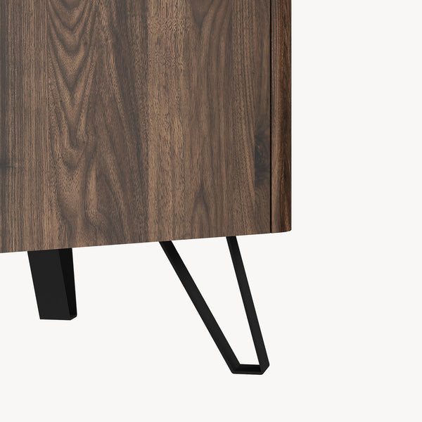 Tavolino da Salotto Trorlon con 2 Cassetti 100x50x40 cm - Effetto Noce/Travertino [en.casa]