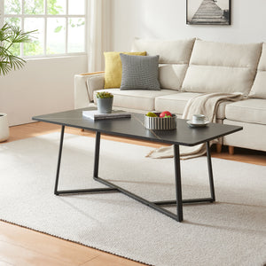 Couchtisch Riskiften 120x60x48 cm Marmoroptik, schwarz [en.casa] - premiumXL