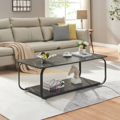 Tavolino Centrale da Salotto Kolta con Ripiano 120x60x43 cm [en.casa]