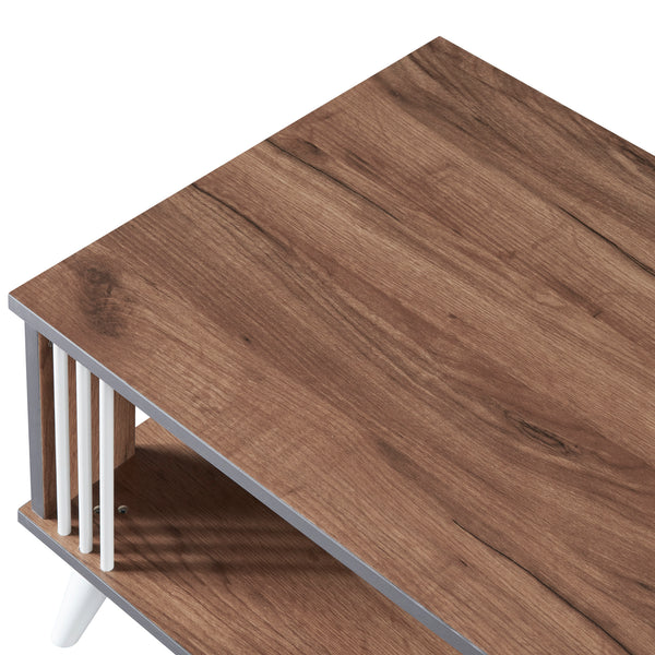 Tavolino Basso 'Århus' con 2 Piani Rettangolari - Vari colori [en.casa]