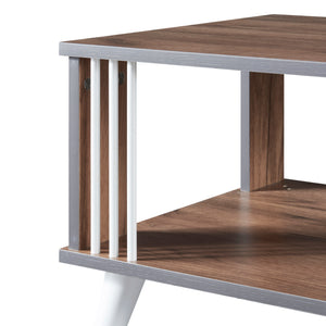 Tavolino Basso 'Århus' con 2 Piani Rettangolari - Vari colori [en.casa]