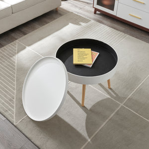 Tavolino Bongard Bianco Ø60x45 cm [en.casa]