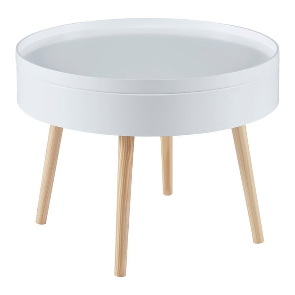 Tavolino Bongard Bianco Ø60x45 cm [en.casa]