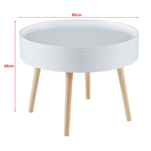 Tavolino Bongard Bianco Ø60x45 cm [en.casa]